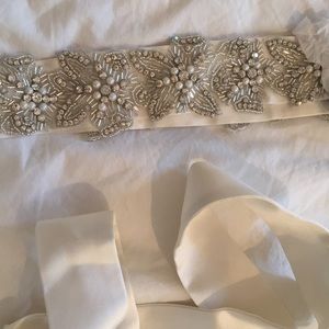 Justin Alexander wedding dress belt.
